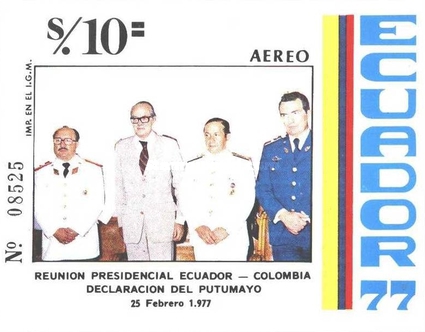 [Airmail - Meeting of the Presidents of Colombia and Ecuador -, type XLO]