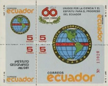 [The 60th Anniversary of Military Geographical Institute, Quito, type ]