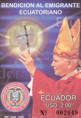 [Papal Benediction of Ecuadorian Emigrants, type ]