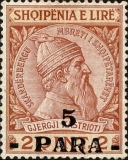 [Skanderbeg Issue of 1913 Surcharged, type I]