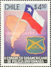 [The 2nd South American Uniformed Police Congress, Santiago, type AAU]