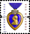 [Purple Heart - Year 2014 on Stamp, type FVA2]