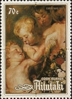 [Christmas - Details of Angels from "Virgin with Garland" by Rubens, type NN]