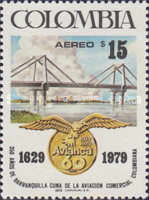[Airmail - The 350th Anniversary of Barranquilla and 60th Anniversary of Avianca National Airline, type AQP]