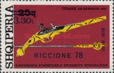 [International Fair in Riccione - Stamp of 1976 Surcharged, type XQB1]