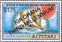 [New Millennium - Issues of 1992 Overprinted "KIA ORANA THIRD MILLENNIUM", type PL2]