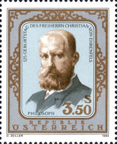 [The 125th Anniversary of Christian Freiherr von Ehrenfels, type AXW]