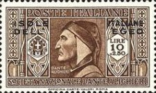 [Italian Stamps in Different Colors Overprinted "ISOLE ITALIANE DELL'EGEO", type AG]