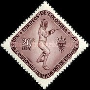 [Airmail - The 3rd South American Fencing Championships, type XXI1]