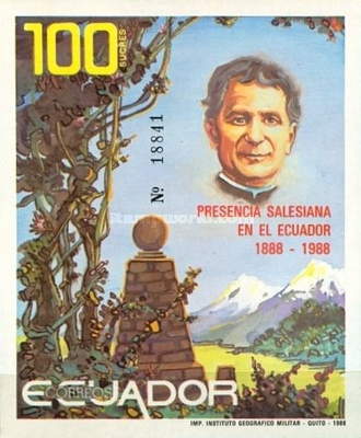 [The 100th Anniversary of Salesian Brothers in Ecuador & the 100th Anniversary of the Death of St. John Bosco, 1815-1888, type XYR]
