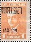 [The 35th Anniversary of the Birth of King Achmed Zoghus - Stamps of 1925 Overprinted "RROFT-MBRETI - 8.X.1929.", type BC]
