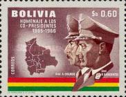[Airmail - Co-Presidents Commemoration, Generals Barrientos and Ovando, type MG]