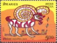 [International Stamp Exhibition INDIPEX 2011, New Delhi - Personalized Stamps, Astrological Signs, type CVQ1]
