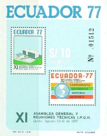 [Airmail - The 11th General Assembly of Technical Committees of the Pan-American Historical and Geographical Institute, type BLF1]