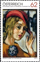 [Paintings - Self-Portrait with Red Hat by Marie-Louise Von Motesiczky, 1906-1996, type DAC]