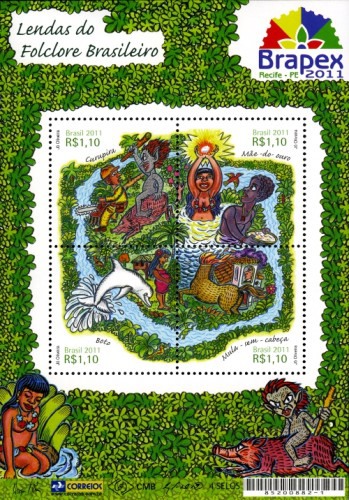 [Legends of Brazilian Folklore - National Stamp Exhibition BRAPEX 2011 - Recife, type ]