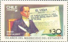 [The 150th Anniversary of the Death of Diego Portales, 1793-1837, type AIV]