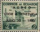 [Airmail - Visits of Presidents of Bolivia, Paraguay and Venezuela to Ecuador - Overprinted "AEREO LOOR A VENEZUELA JULIO 23 - 1943", type QH]