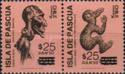 [Easter Island Art - Issues of 1988 Surcharged, type AMF]