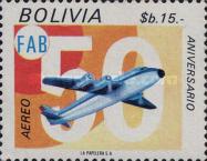 [Airmail Stamps - The 50th Anniversary of the Bolivian Air Force, type SM]