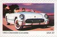 [America on the Move - Sports cars of the 1950's - Self-Adhesive, type ERB]