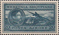 [Airmail - King Zog I & Airplane, type BI2]