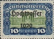 [Overprinted "Hochwasser 1920", type BG18]