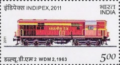 [International Stamp Exhibition INDIPEX 2011, New Delhi - Locomotives - Personalized Vignette, type SA1]