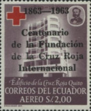 [Airmail - The 100th Anniversary of International Red Cross - Issue of 1960 Overprinted "1863-1963 Centenario de la Fundacion de la Cruz Roja Internacional", type AMP]