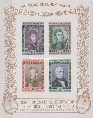 [The 100th Anniversary of the Death of San Martin, type ]