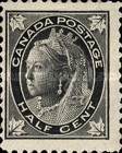 [Queen Victoria - Maple Leaf in Corners, type P]