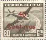 [Airmail -  Issue of 1941 Surcharged 40 Centavos, type HK]