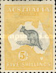[Definitive Issues - Kangaroo and Map, Different Watermark, type A21]
