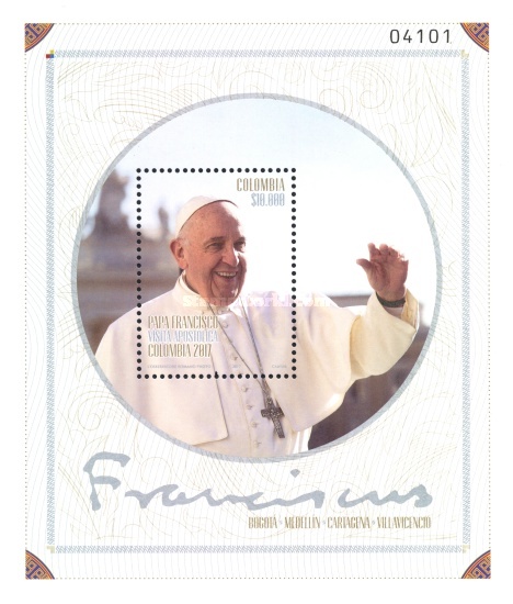 [Pope Francis visits Colombia, type ]