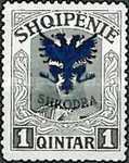 [Prince William of Wied Issue Overprinted Coat of Arms, type Q]