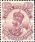 [King George V, 1865-1936 - Inscription: "ONE AND A HALF ANNA", type XAY1]
