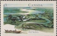[Canadian Rivers - Imperforated Top or Bottom, type AXX]