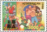 [International Stamp Exhibition "iBRA '99" - Nuremberg, Germany - Issues of 1998 EUROPA Stamps Overprinted with Exhibition Emblem, type NK]