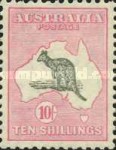 [Definitive Issues - Kangaroo and Map, Different Watermark, type A46]