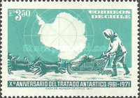 [The 10th Anniversary of Antarctic Treaty, type TK]