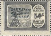 [Airmail - The First South American Route of Graf Zeppelin Airship - Airmail Stamps of 1928 Overprinted in Green, type DL1]