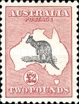 [Definitive Issues - Kangaroo and Map, Different Watermark, type A48]