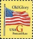 [Flag - Old Glory - "G" Postcard Rate (20 cents), type CJT1]