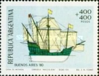 [Ships - International Stamp Exhibition "Buenos Aires '80", type AQK]