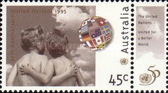 [The 50th Anniversary of the United Nations Organization, type AWU]