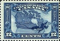 [The 60th Anniversary of the Founding of the Dominion of Canada, Inscription: "1867 Confederation 1927", type AV]