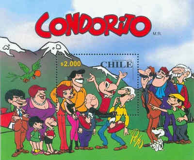 [The 50th Anniversary of Condorito, Cartoon Character, by Rene Rios, type ]