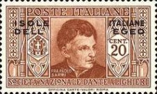 [Italian Stamps in Different Colors Overprinted "ISOLE ITALIANE DELL'EGEO", type X]