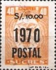 [Revenue Stamps - Overprinted "1970 POSTAL" and Surcharged, type BBZ11]
