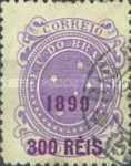 [Issue of 1890-1891 Surcharged in Lilac Red, type BE2]